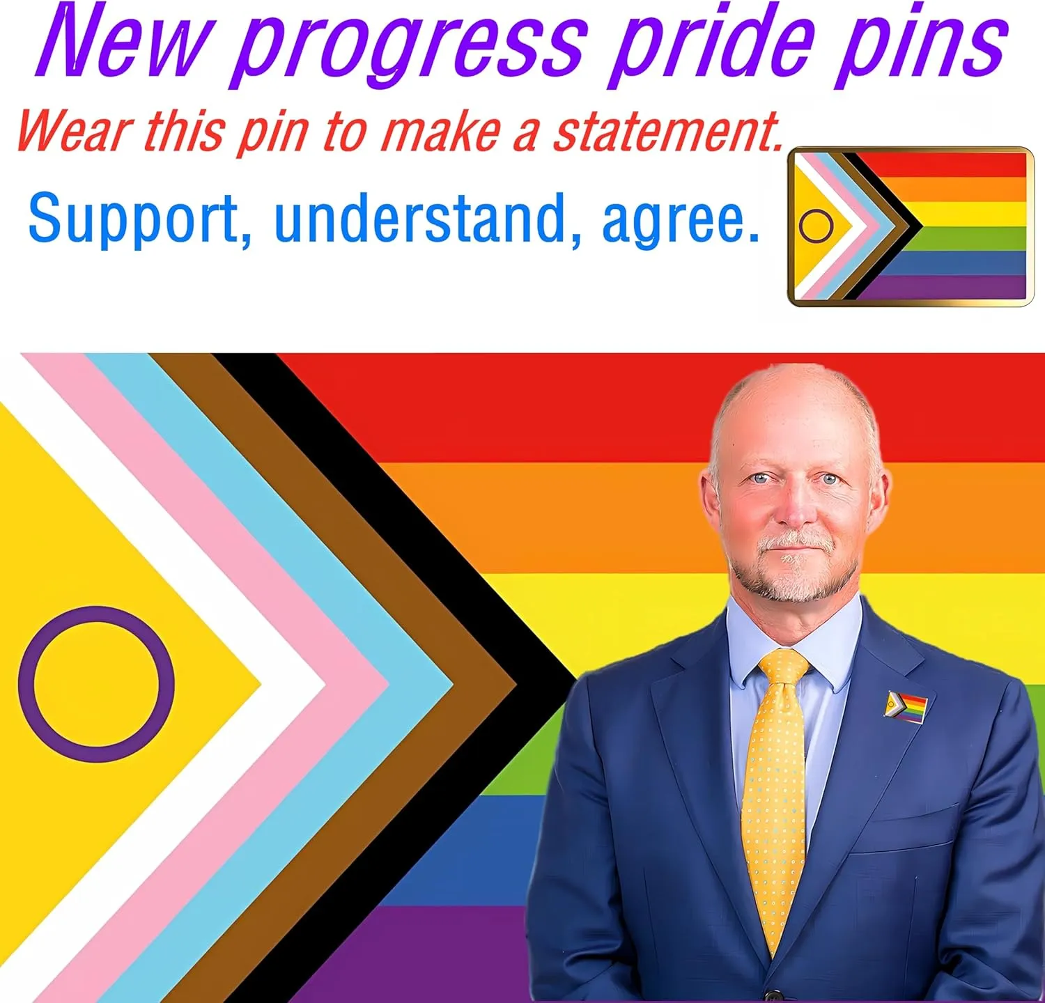 12/25/50/100/200 pieces small rectangle New progressive pride pin LGBTQ rainbow Inclusive New Progress Pride Flag lapel Pins for men women Clothes Backpack Decoration Souvenir gift badge bulk