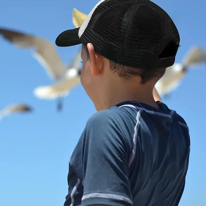 Adjustable Boy and Girls Mesh Baseball Caps Kids Truckers Hats Toddler Snapback Hat Children Sun Protection Hat