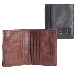 Ashwood Vintage Dipped 3 Card Bill Fold Tan Leather Wallet