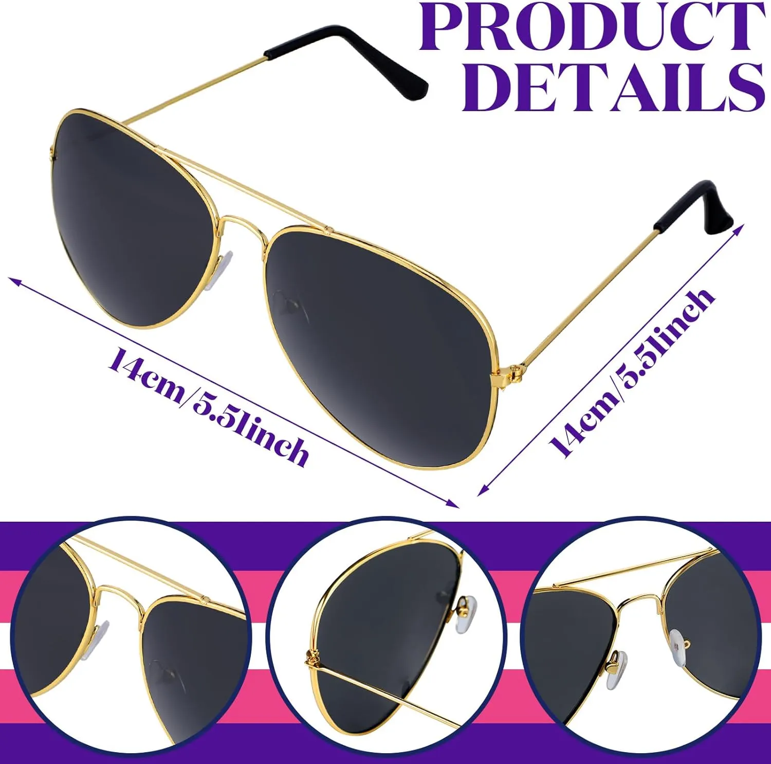 Bencailor 6 Pcs Women Flight Attendant Costume Accessories Stewardess Outfits Bellhop Hat Scarf Sunglasses Gloves