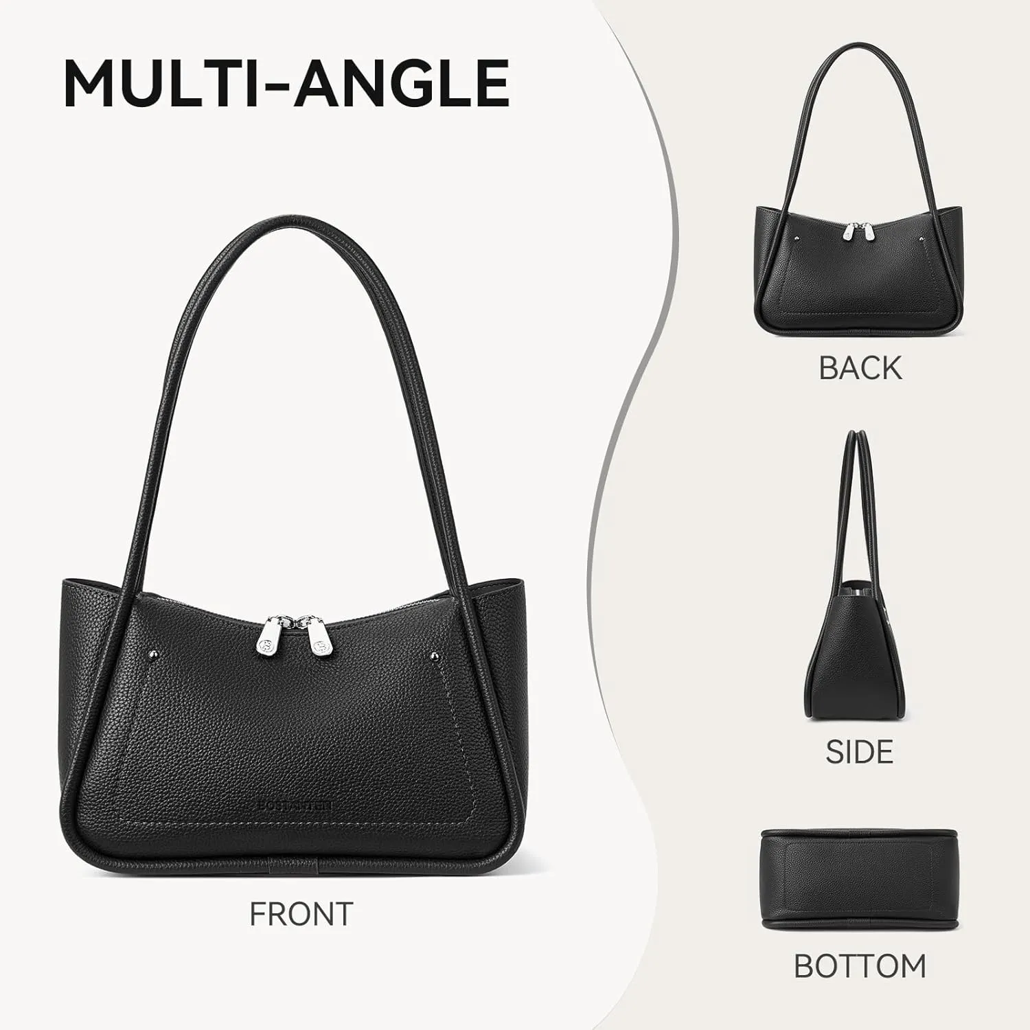 BOSTANTEN Small Purses for Women Trendy Shoulder Bag Vegan Leather Designer Hobo Handbags
