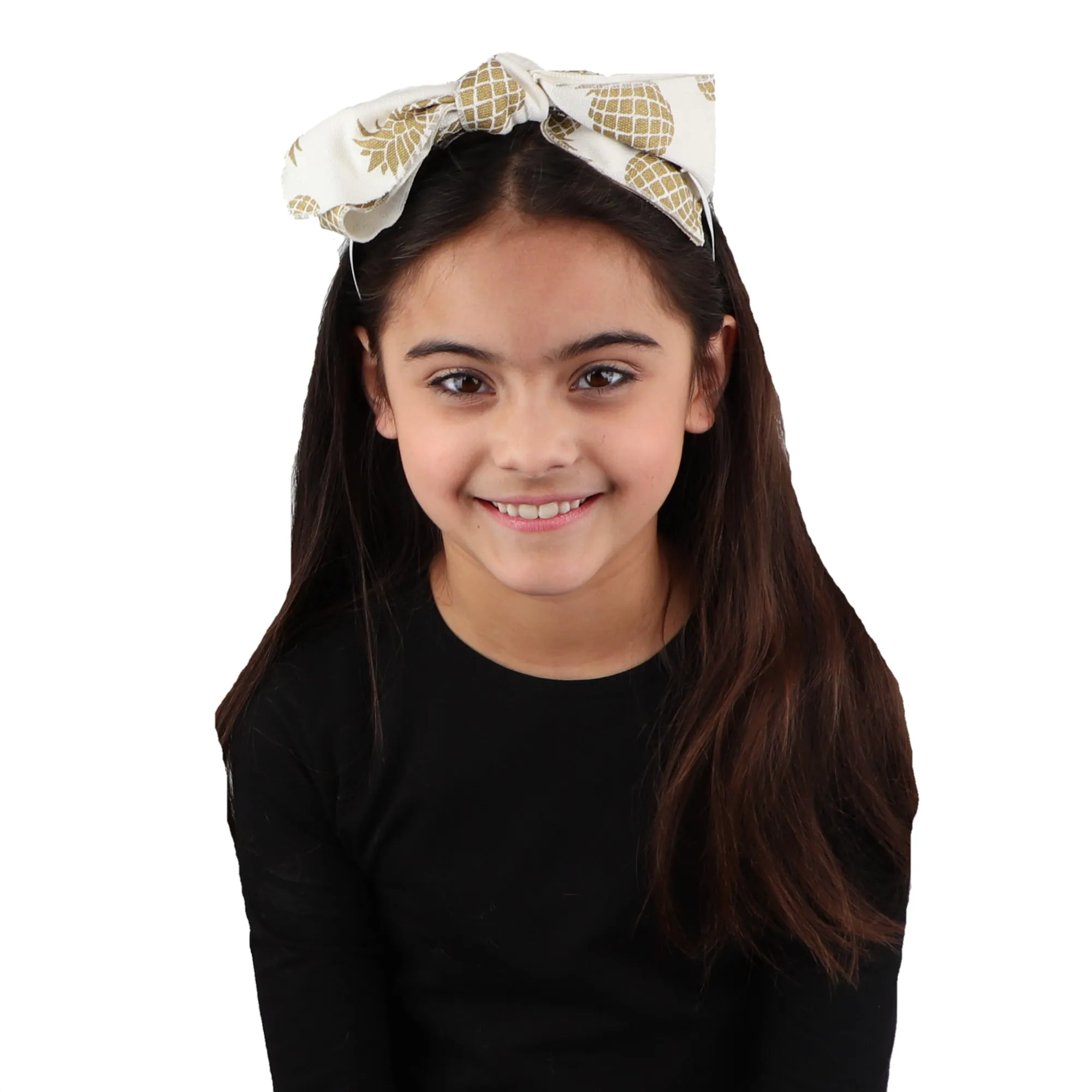 Canvas Knotted Floppy Large Bow Headband