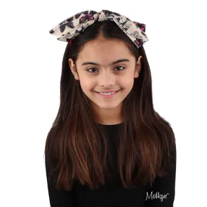 Canvas Knotted Floppy Large Bow Headband