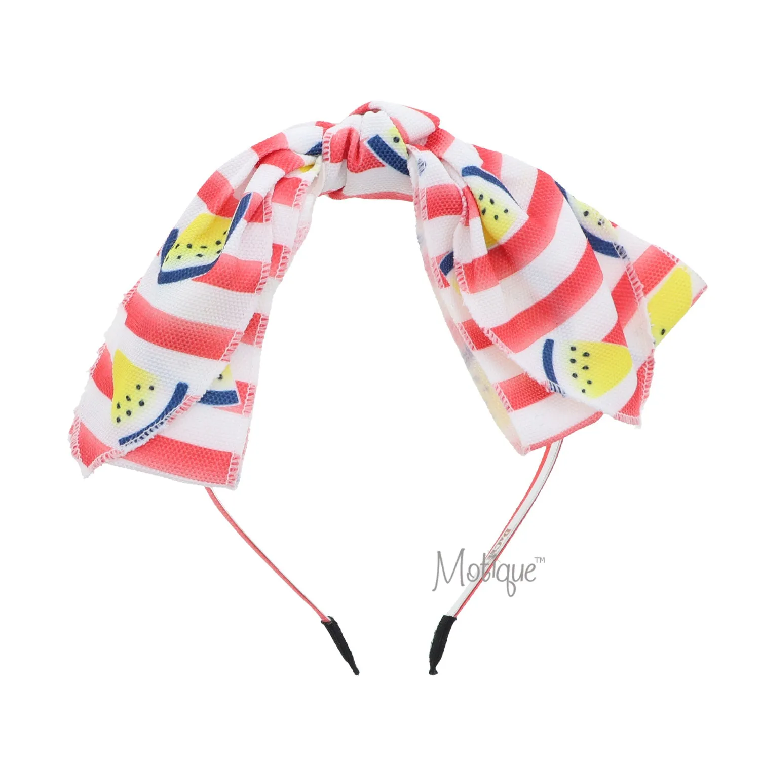 Canvas Knotted Floppy Large Bow Headband