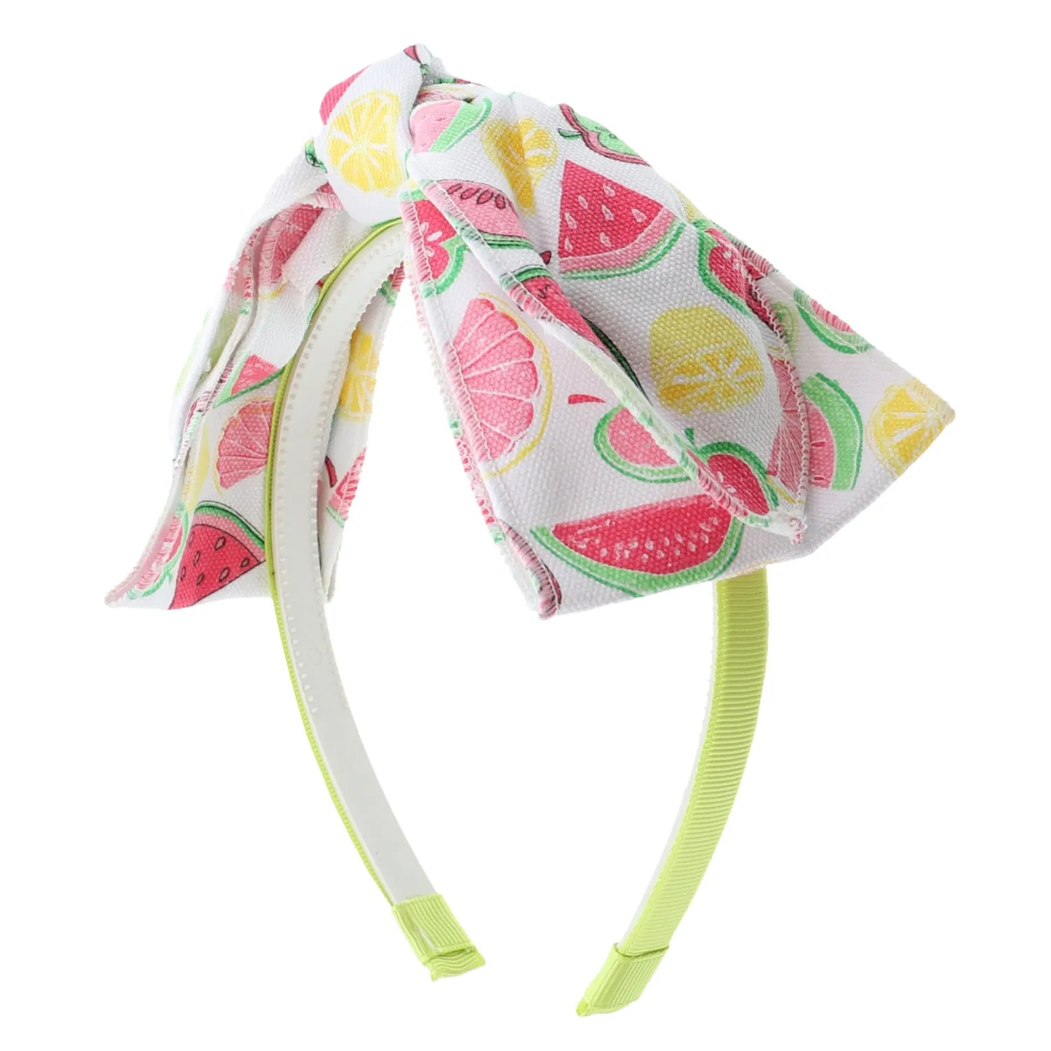 Canvas Knotted Floppy Large Bow Headband
