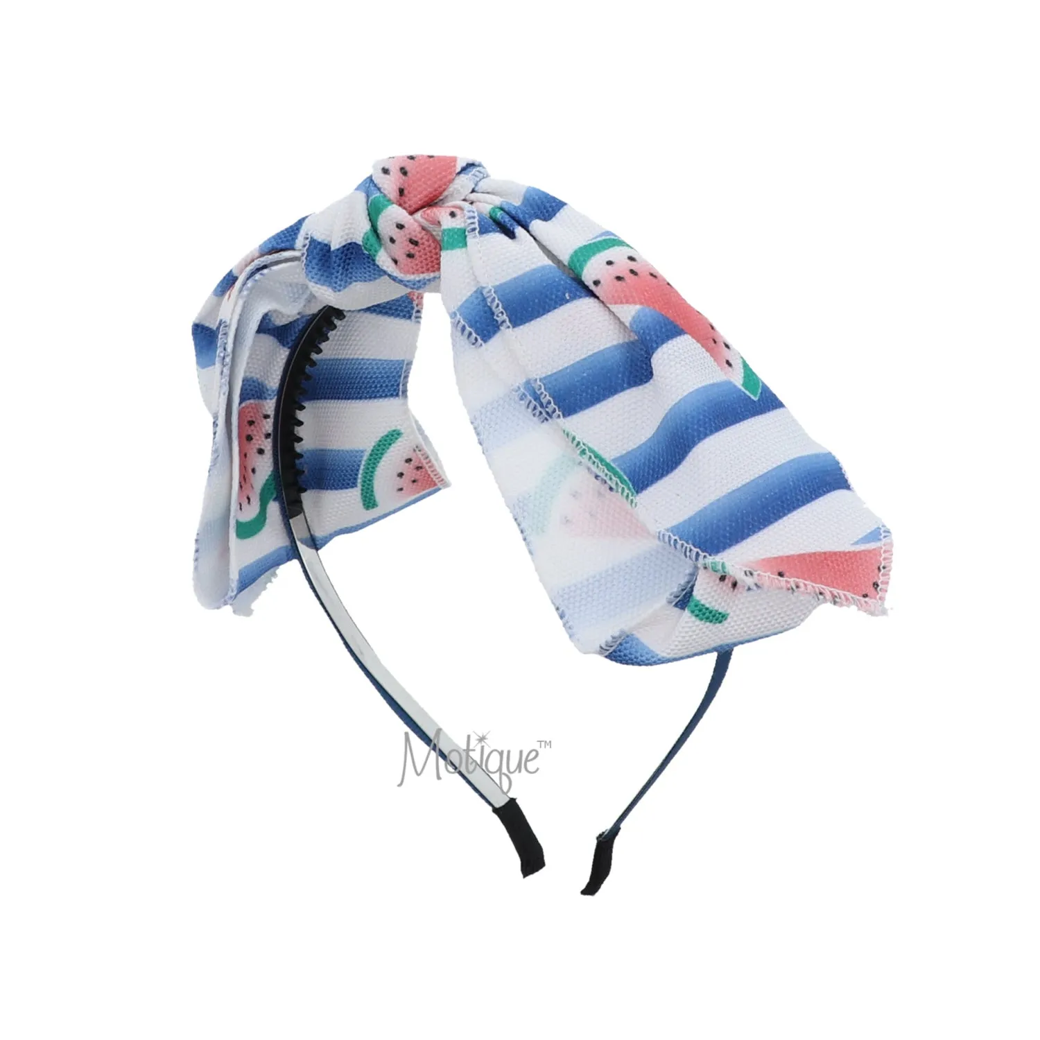 Canvas Knotted Floppy Large Bow Headband