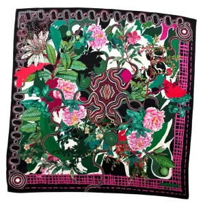 Christian Lacroix Scarf Signature Floral - Square Twill Silk Foulard