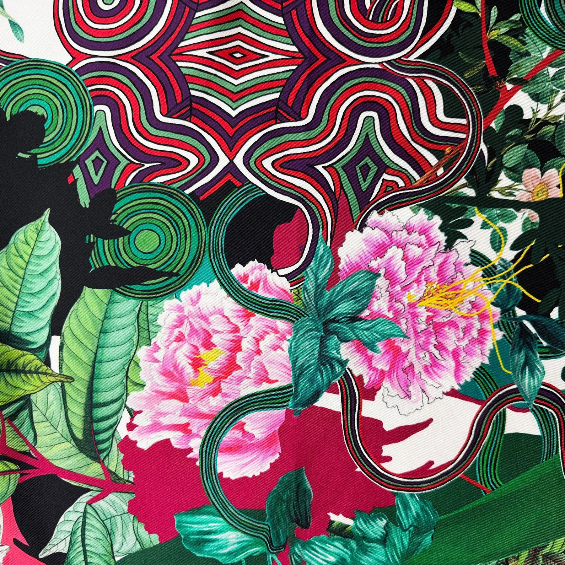 Christian Lacroix Scarf Signature Floral - Square Twill Silk Foulard