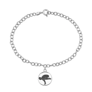 Crow Pose Yoga Charm Bracelet