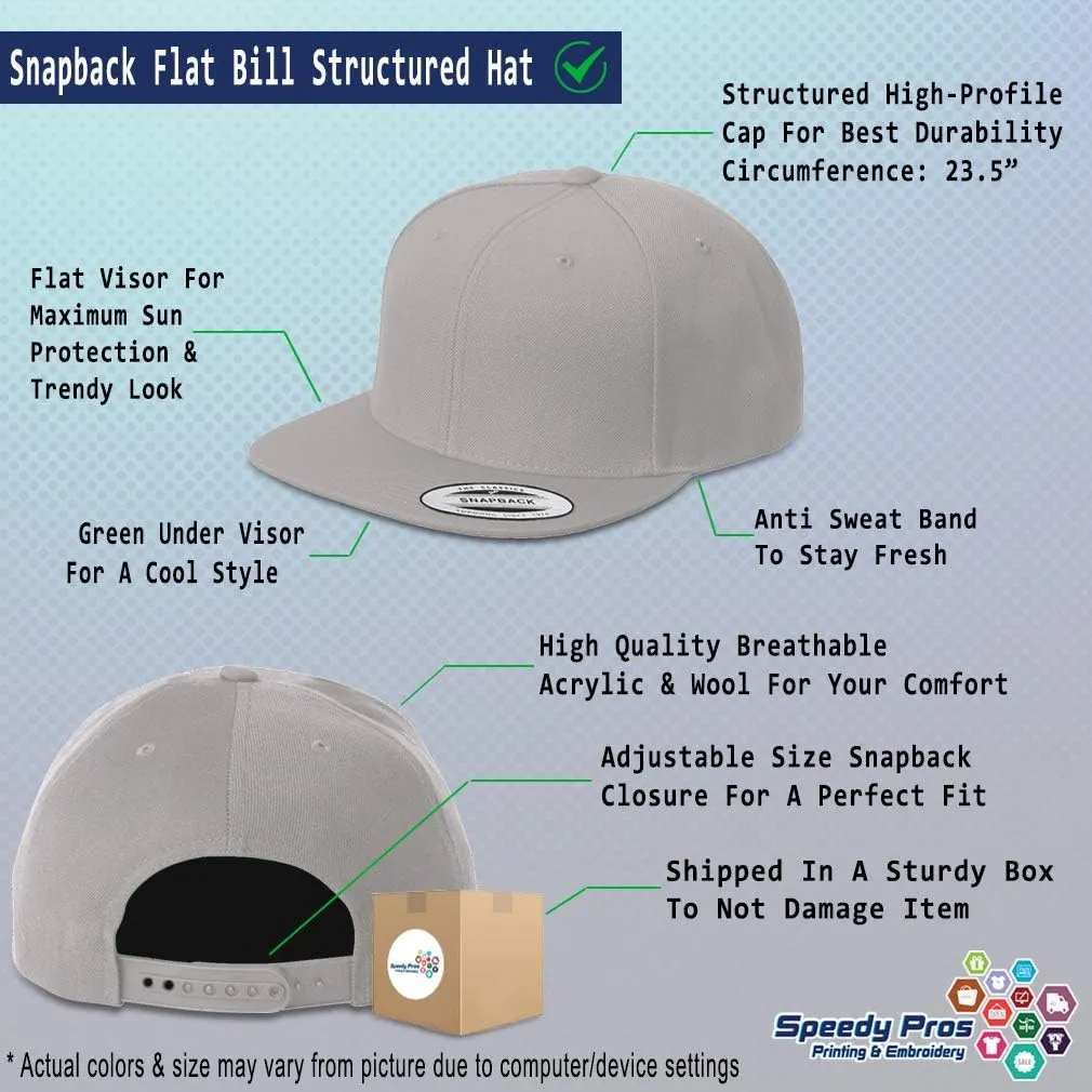 Custom Snapback Baseball Cap Gold Outline Orthodox Cross Embroidery Snaps