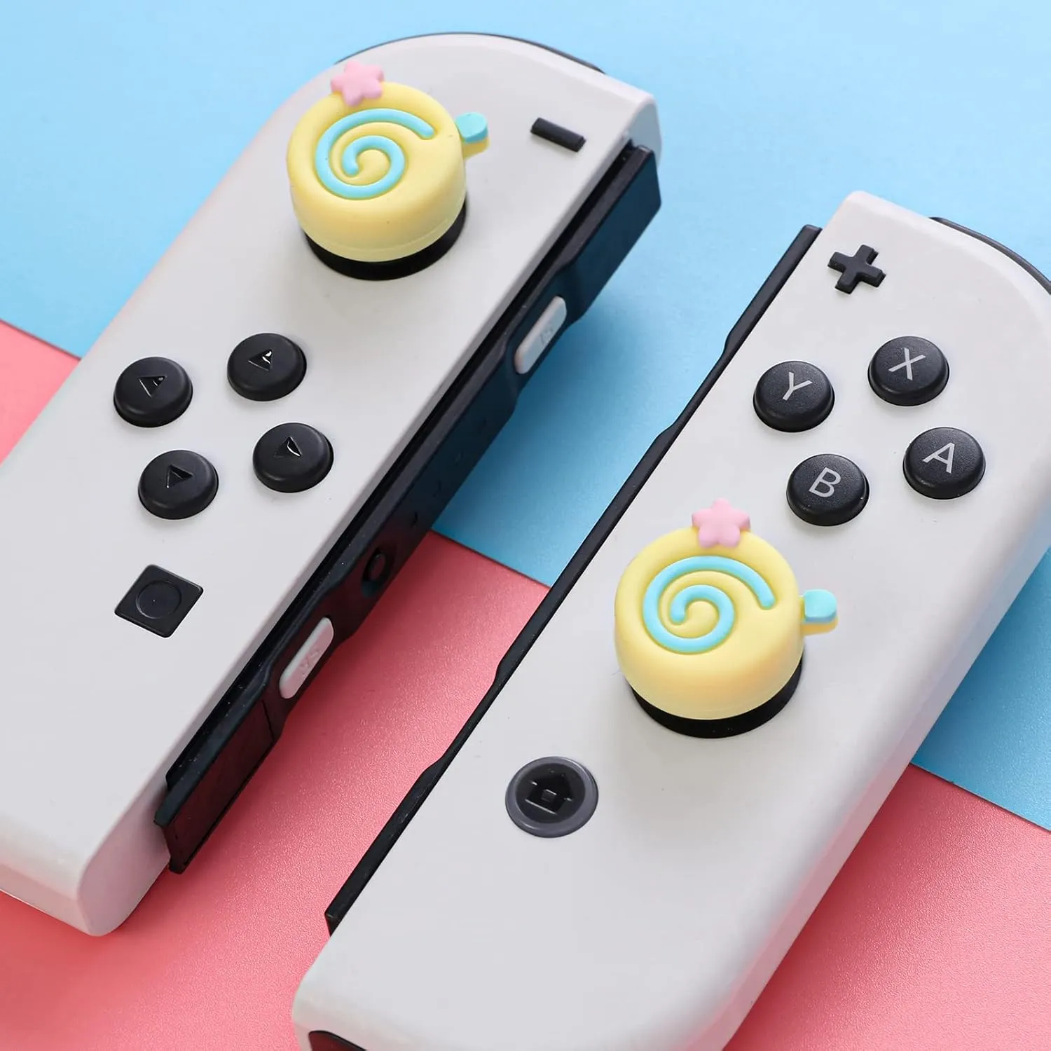Cute Pink Switch Thumb Grips, Soft Joystick Cover Compatible with Nintendo Switch, Switch OLED, Switch Lite