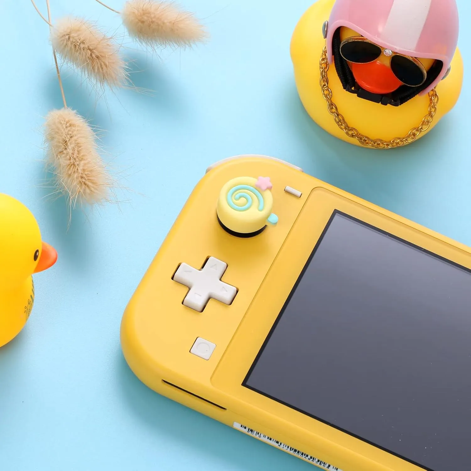 Cute Pink Switch Thumb Grips, Soft Joystick Cover Compatible with Nintendo Switch, Switch OLED, Switch Lite