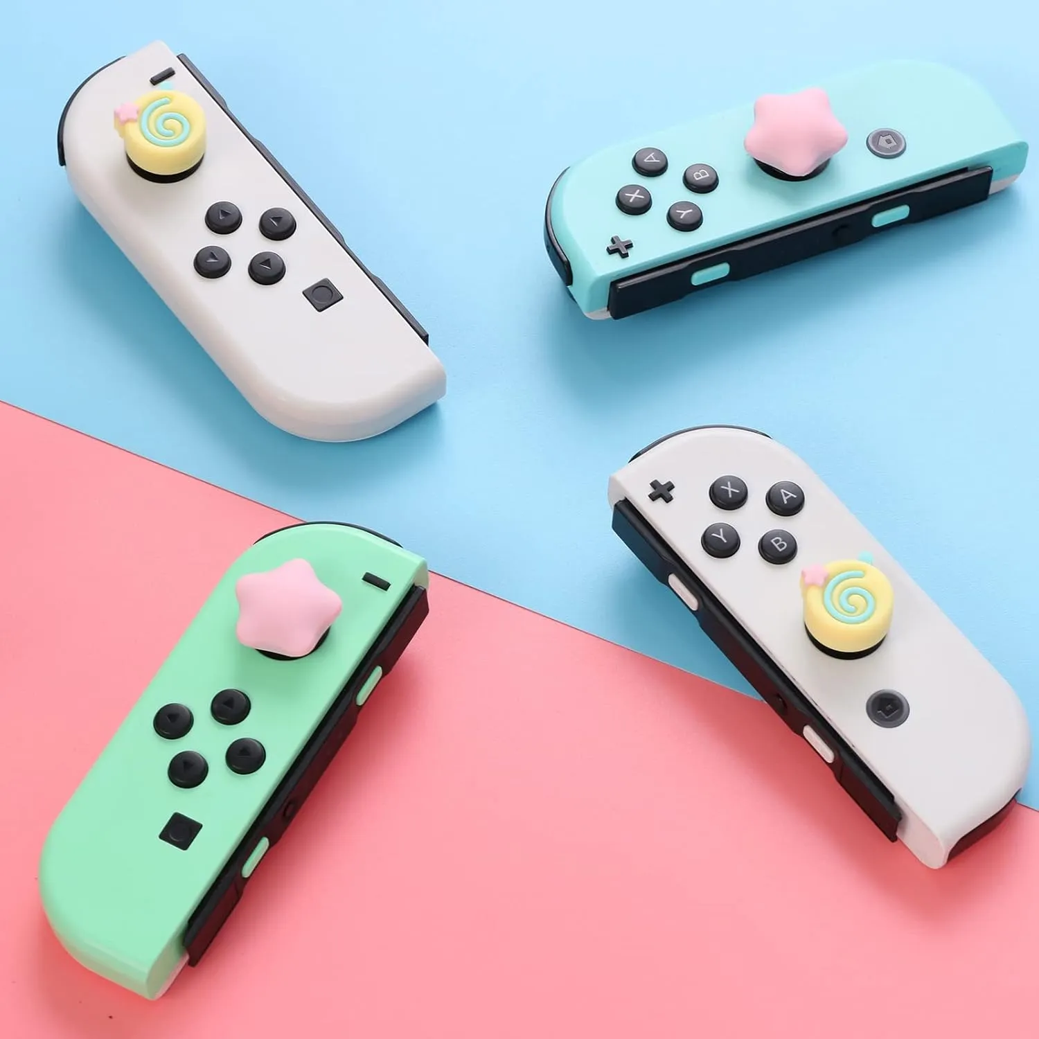 Cute Pink Switch Thumb Grips, Soft Joystick Cover Compatible with Nintendo Switch, Switch OLED, Switch Lite