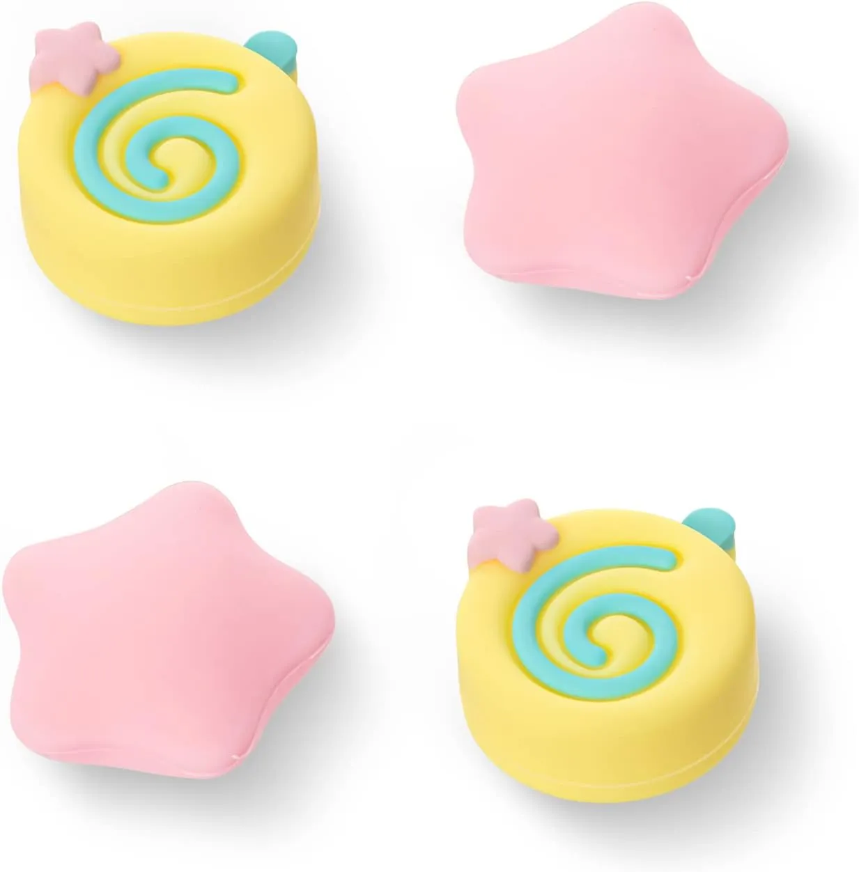 Cute Pink Switch Thumb Grips, Soft Joystick Cover Compatible with Nintendo Switch, Switch OLED, Switch Lite