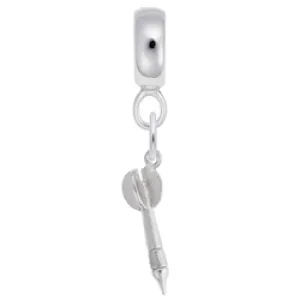 Dart Charm Dangle Bead In Sterling Silver