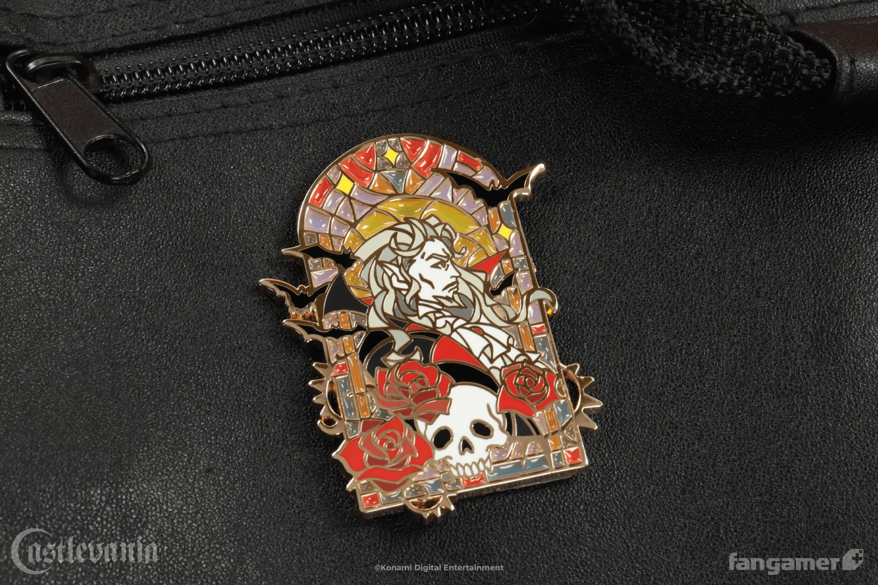 Dracula Stained Glass Pin