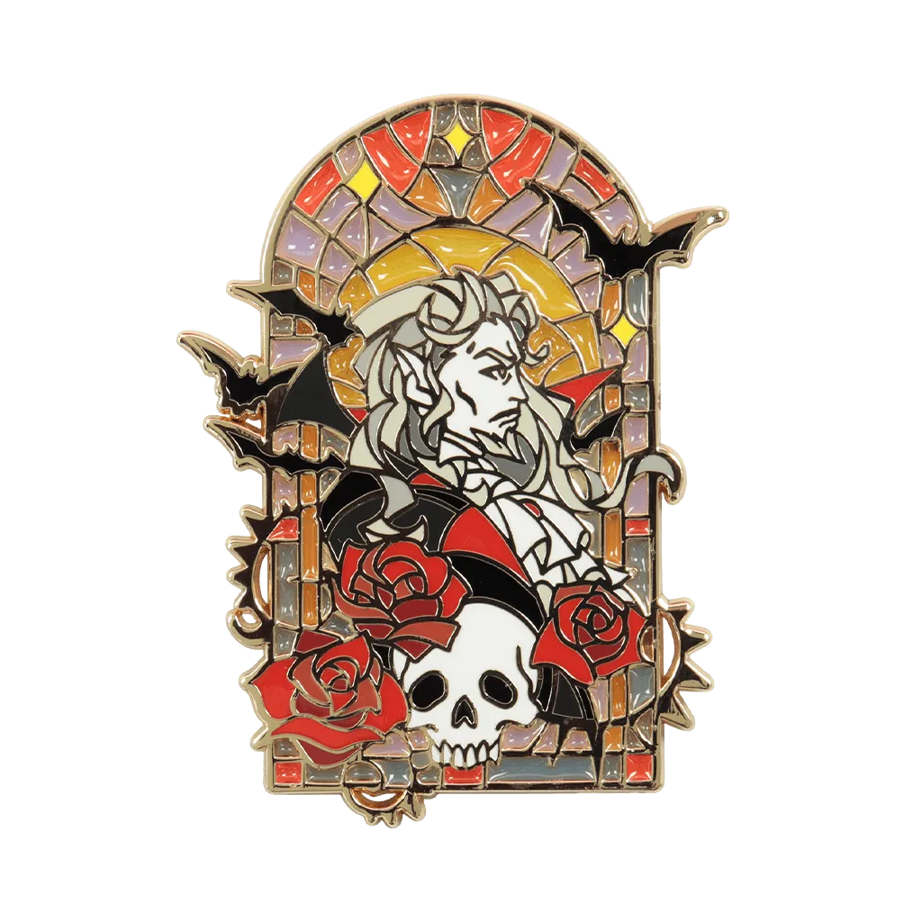Dracula Stained Glass Pin