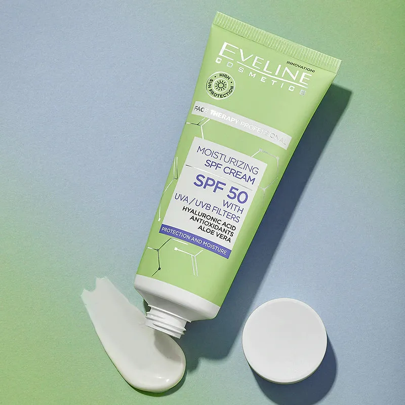 Eveline Moisturizing Face Cream with SPF50 filter واقي الشمس من ايفيلاين