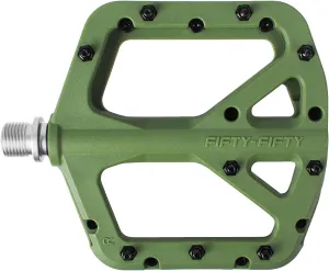 FIFTY-FIFTY Mountain Bike Pedals, Non-Slip MTB Nylon Composite, 9/16" Bicycle Pedals, Lightweight and Wide Flat Platform