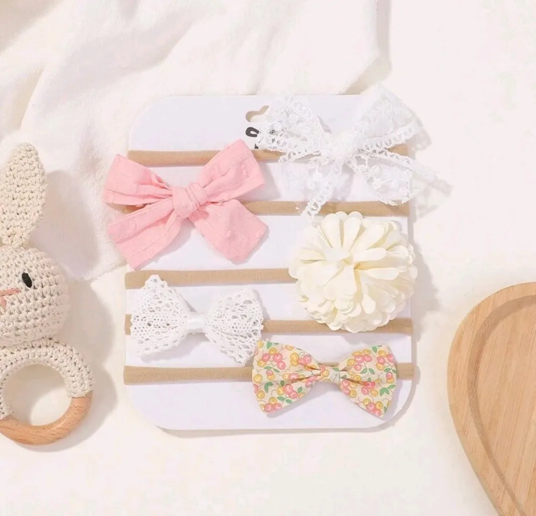 Floral Headbands 5's #400011