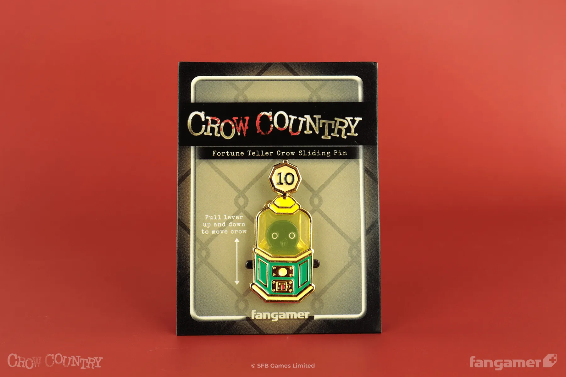 Fortune Teller Crow Sliding Pin