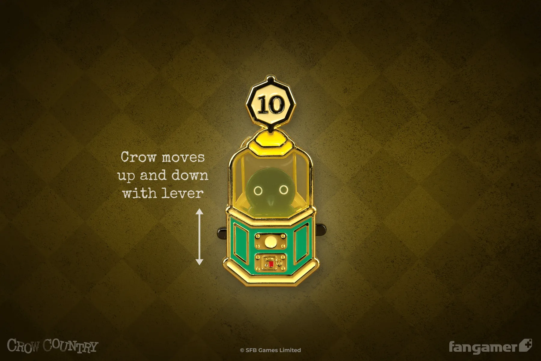 Fortune Teller Crow Sliding Pin