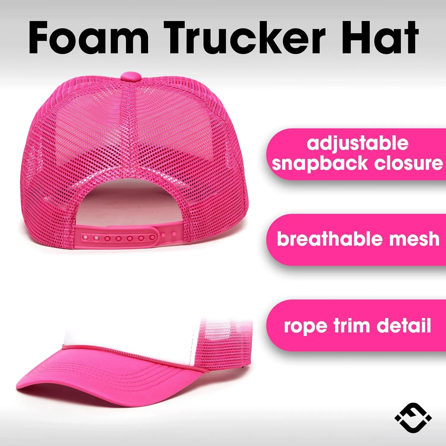 Funky Junque Women's Men's Foam Blank Hat Baseball Trucker Cap