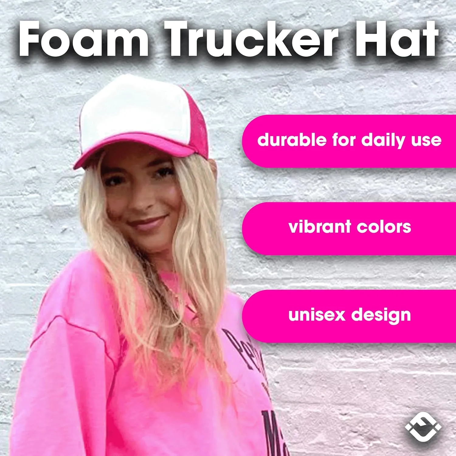Funky Junque Women's Men's Foam Blank Hat Baseball Trucker Cap