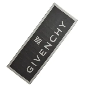Givenchy Scarf Black Gray Logo Design - Lightweight Wool Silk Shawl FINAL SALE