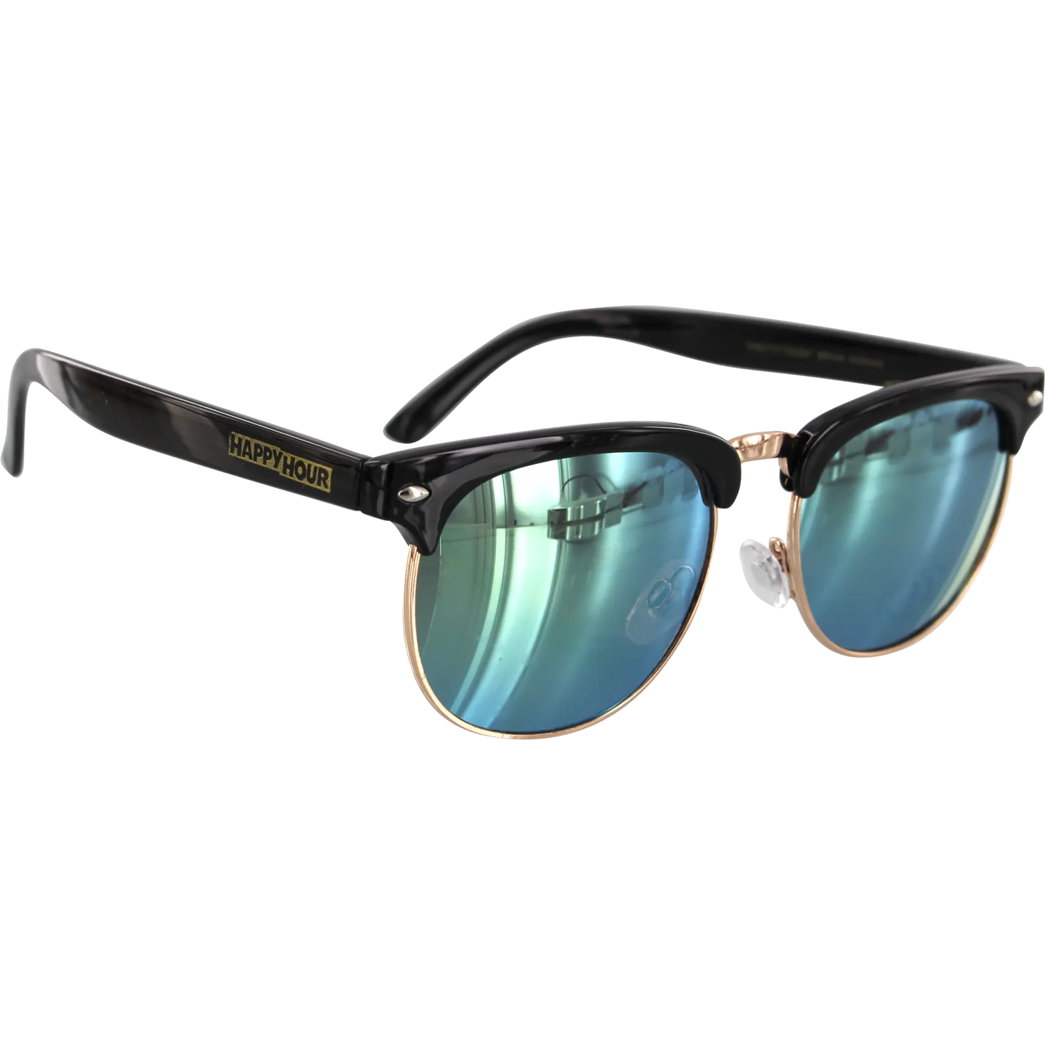 Happy Hour Herman G2 Black/Gold Mirror Sunglasses
