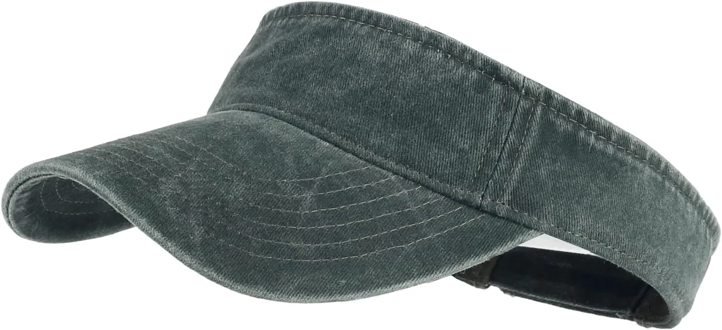 HH HOFNEN Sports Sun Visor Hats Cotton Twill Ball Adjustable Sun Caps for Men Women
