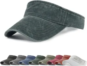 HH HOFNEN Sports Sun Visor Hats Cotton Twill Ball Adjustable Sun Caps for Men Women