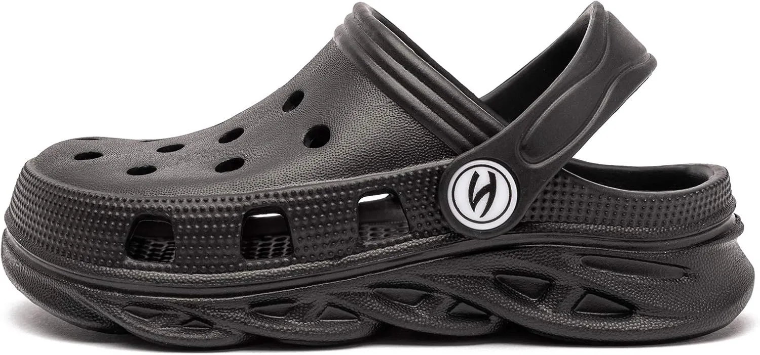 HOBIBEAR Boys and Girls Classic Graphic Garden Clogs Slip on Water Shoes(Toddler/Little Kids/Big Kids)