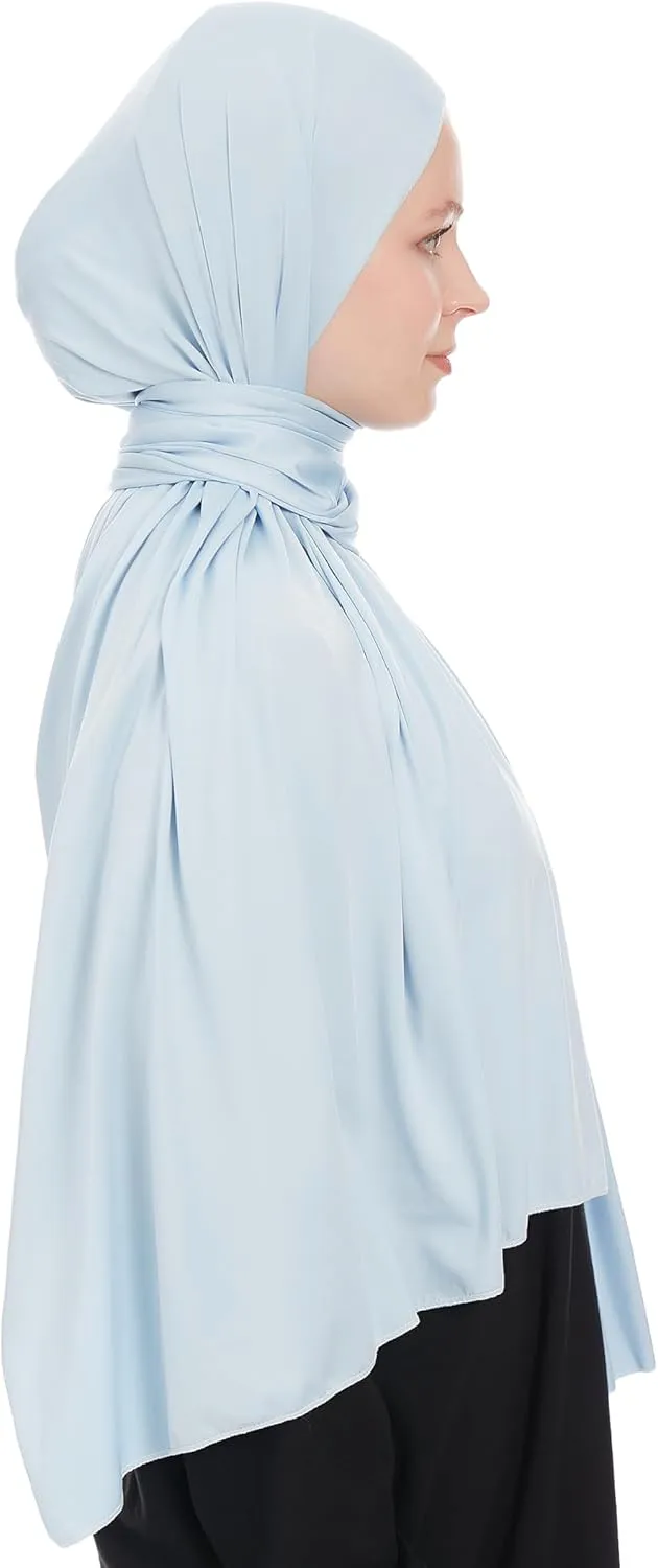 Jersey Hijab Scarf for Women - Jersey Hijab Muslim Headscarf Shawl - Lightweight Fashion Scarf Muslim Head Wrap Shawl