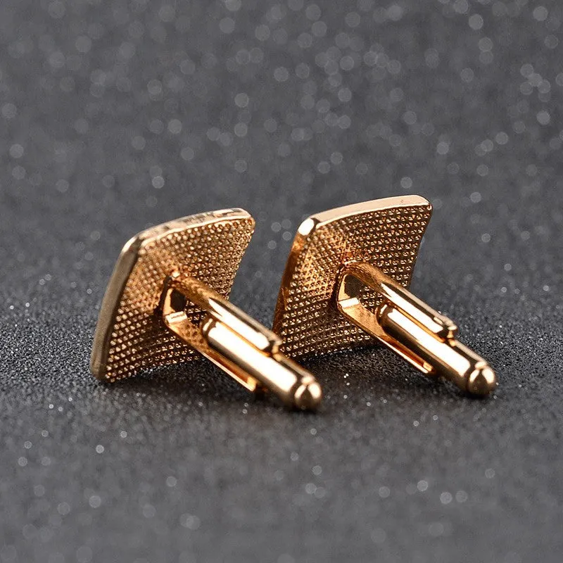 Luxury Rhinestone Crystal Square Custom Enamel Cufflink