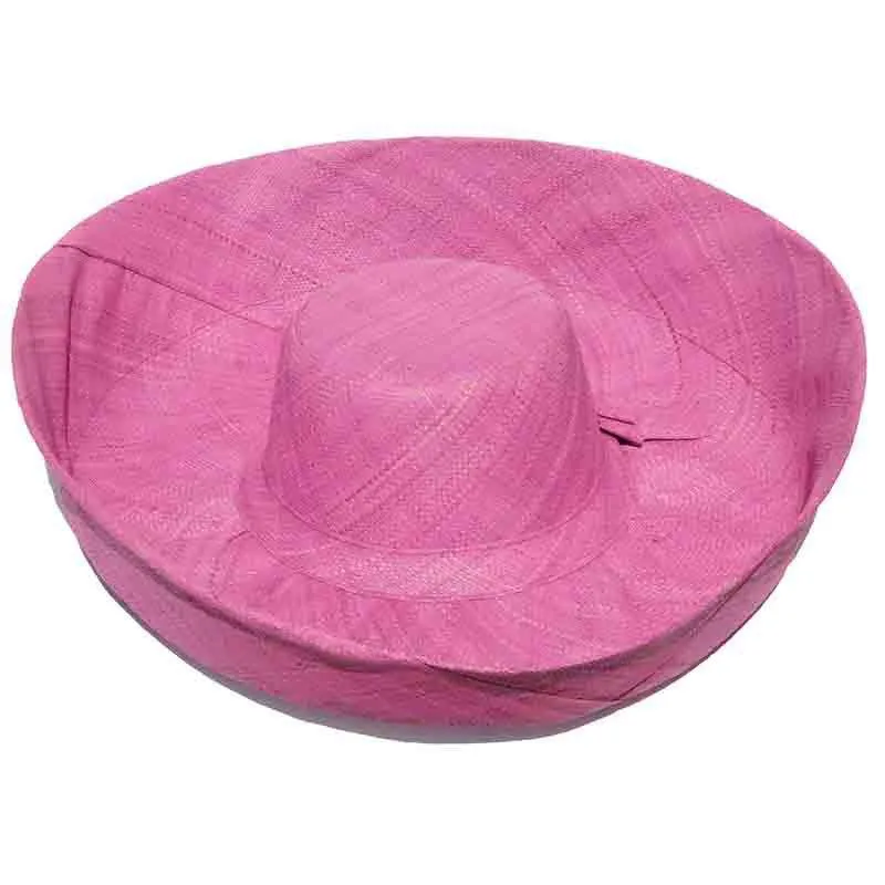 Madagascar Raffia Extra Large Brim Solid Color Beach Hat