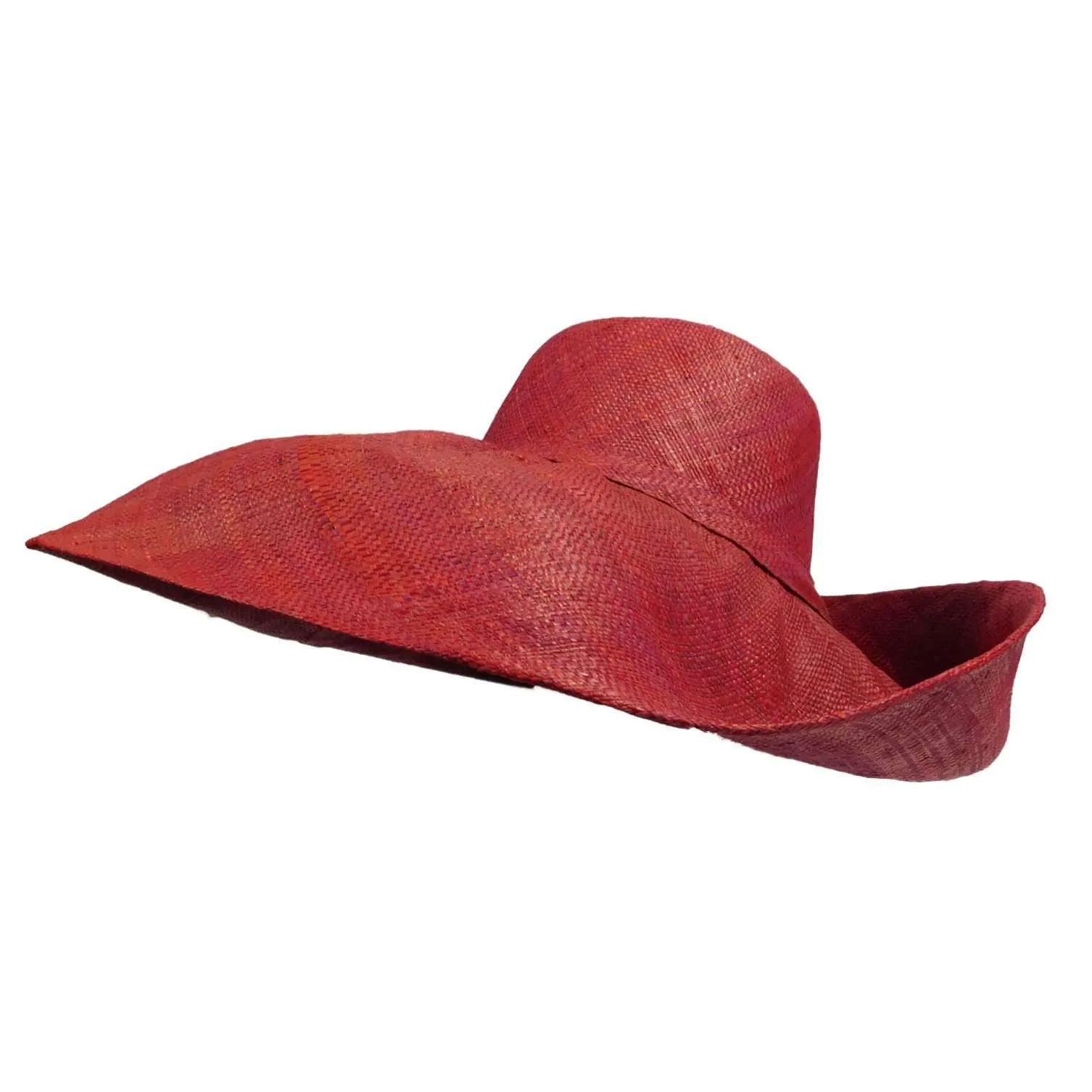 Madagascar Raffia Extra Large Brim Solid Color Beach Hat