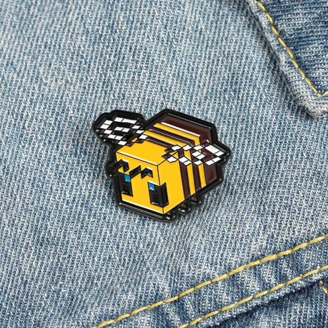 Mine-craft Enamel Lapel Pins | Pixelated Perfection Badges