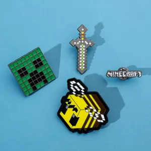 Mine-craft Enamel Lapel Pins | Pixelated Perfection Badges