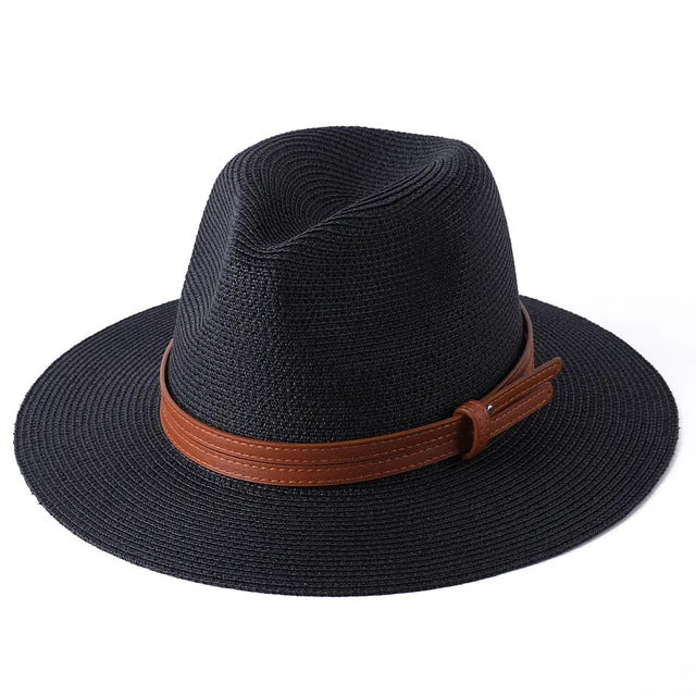 New Wide Brim Soft Natural Panama Straw Hat