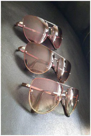Polished Gold Frame Pink Sunglasses