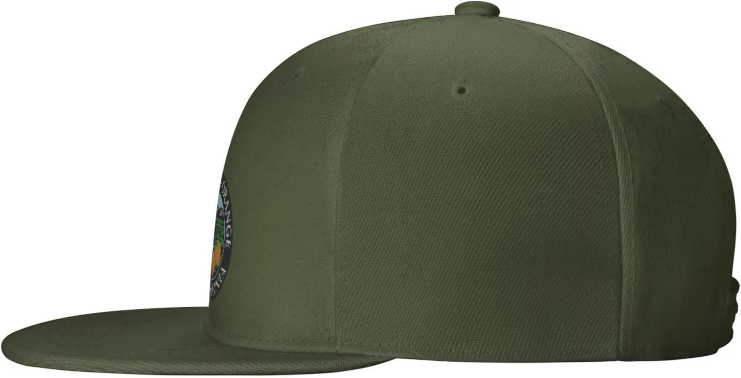 POOEDSO Seal of Orange County, California Snapback Hats for Men Baseball Cap Trucker Hat Flat Brim Hats