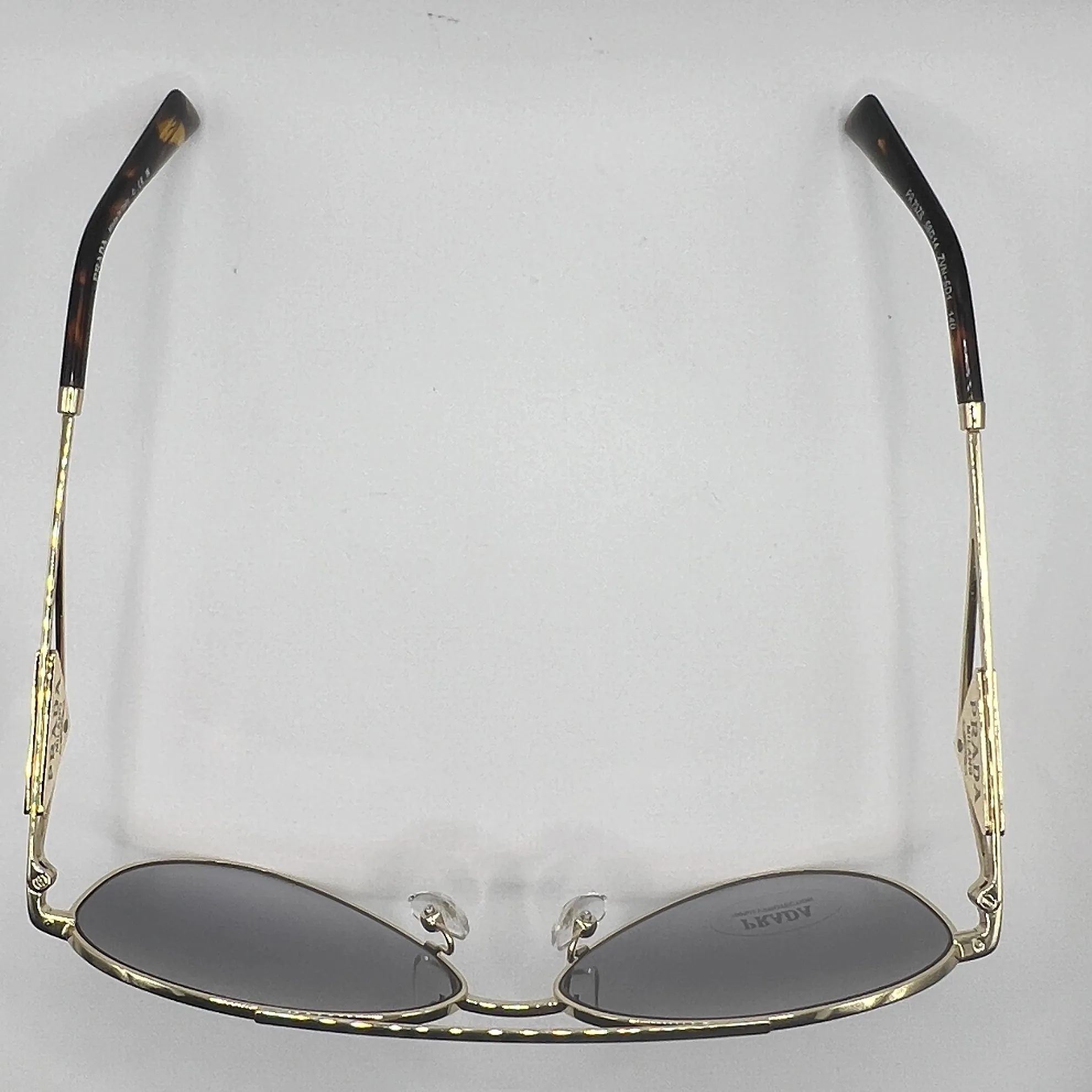 Prada PR 73ZS ZVN-5D1 58#14 140 Sunglasses - Gold Frame, Grey Gradient Lens