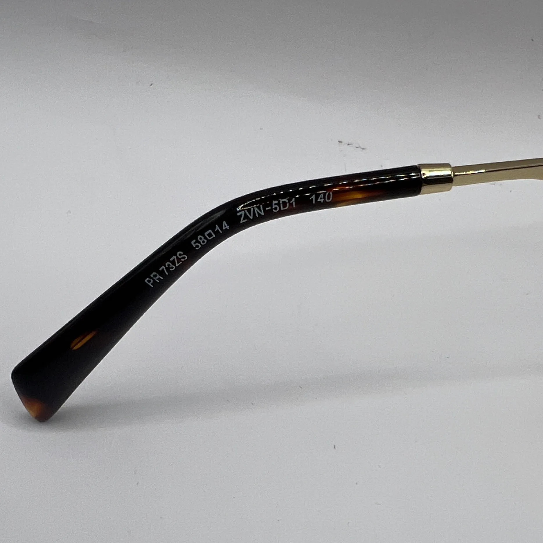 Prada PR 73ZS ZVN-5D1 58#14 140 Sunglasses - Gold Frame, Grey Gradient Lens
