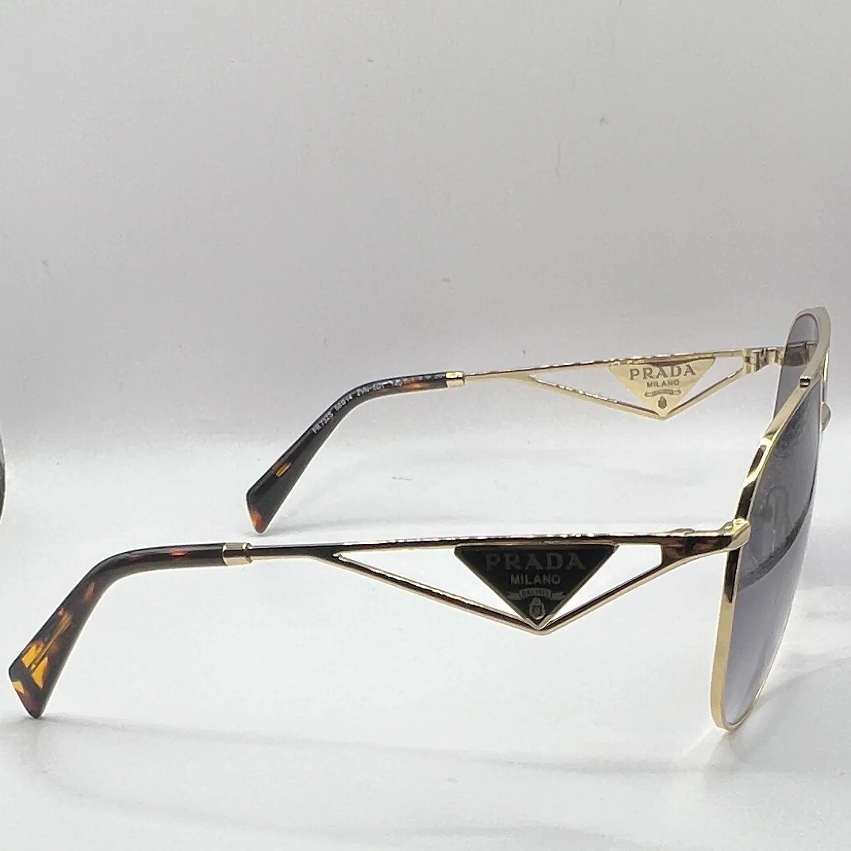 Prada PR 73ZS ZVN-5D1 58#14 140 Sunglasses - Gold Frame, Grey Gradient Lens