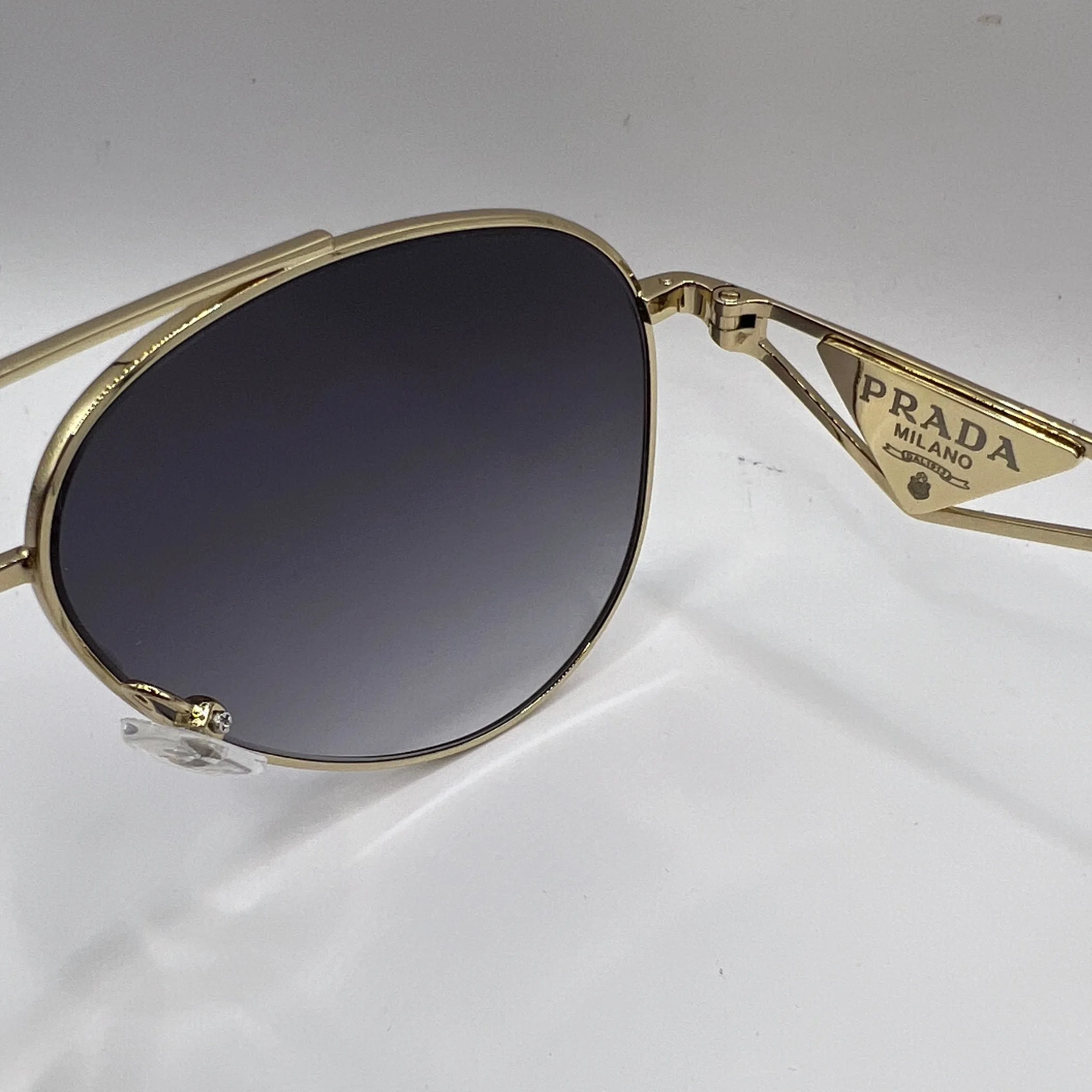 Prada PR 73ZS ZVN-5D1 58#14 140 Sunglasses - Gold Frame, Grey Gradient Lens