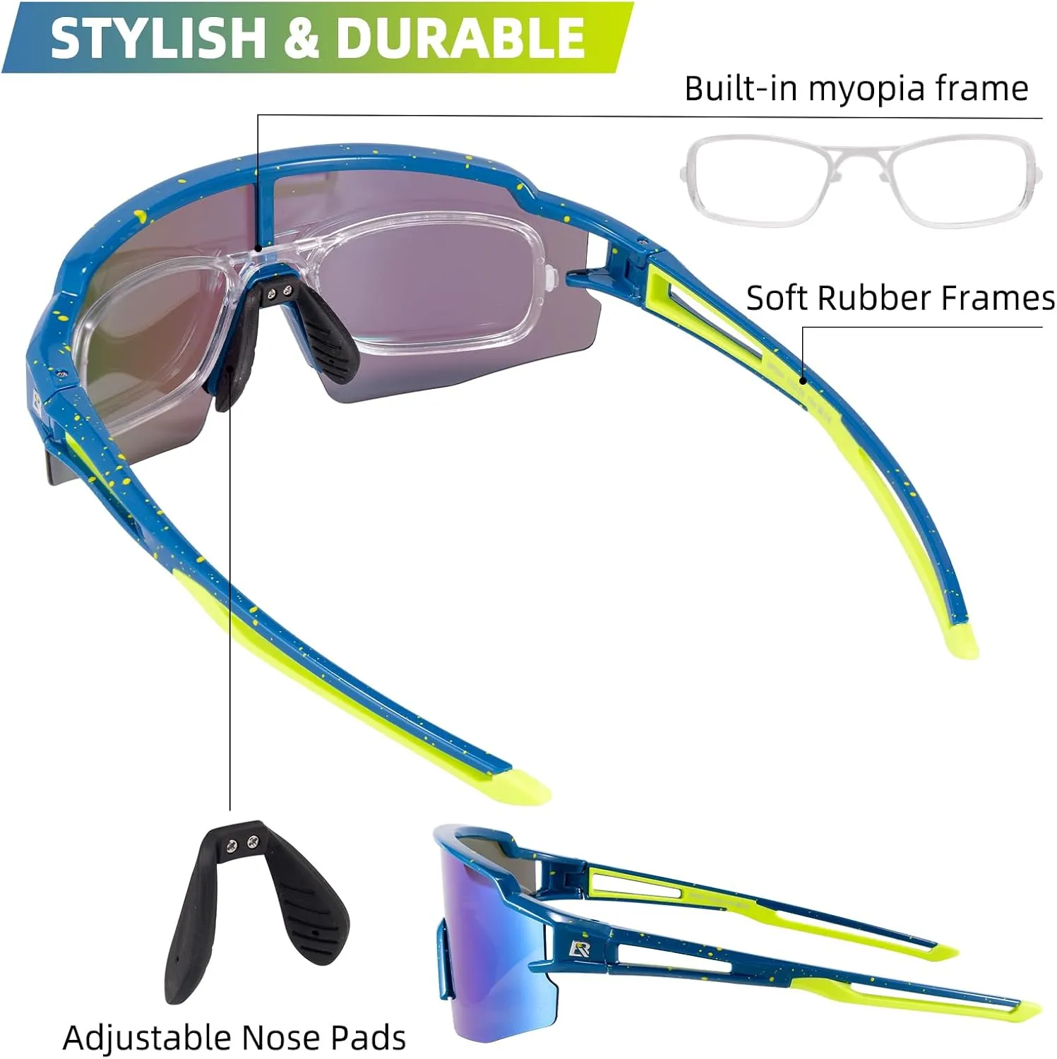 ROCKBROS Photochromic Sports Sunglasses for Men Women Cycling UV Protection