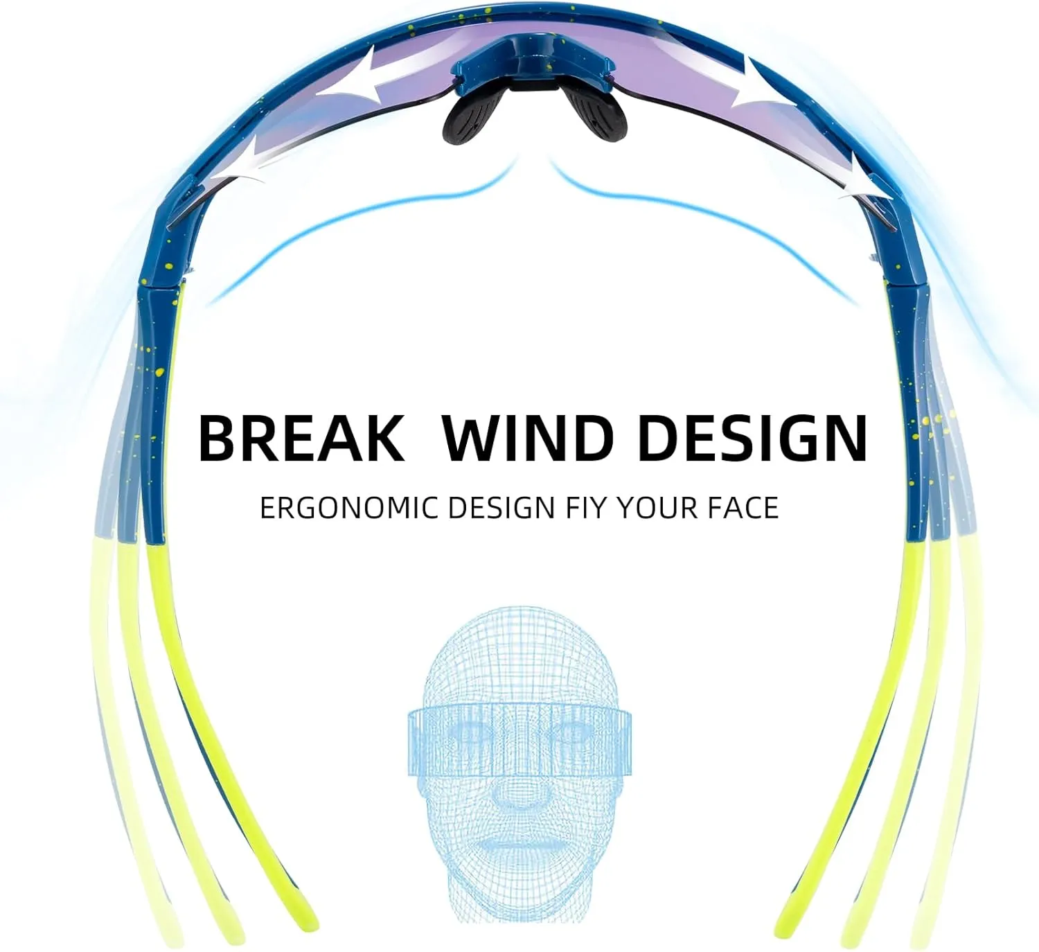 ROCKBROS Photochromic Sports Sunglasses for Men Women Cycling UV Protection