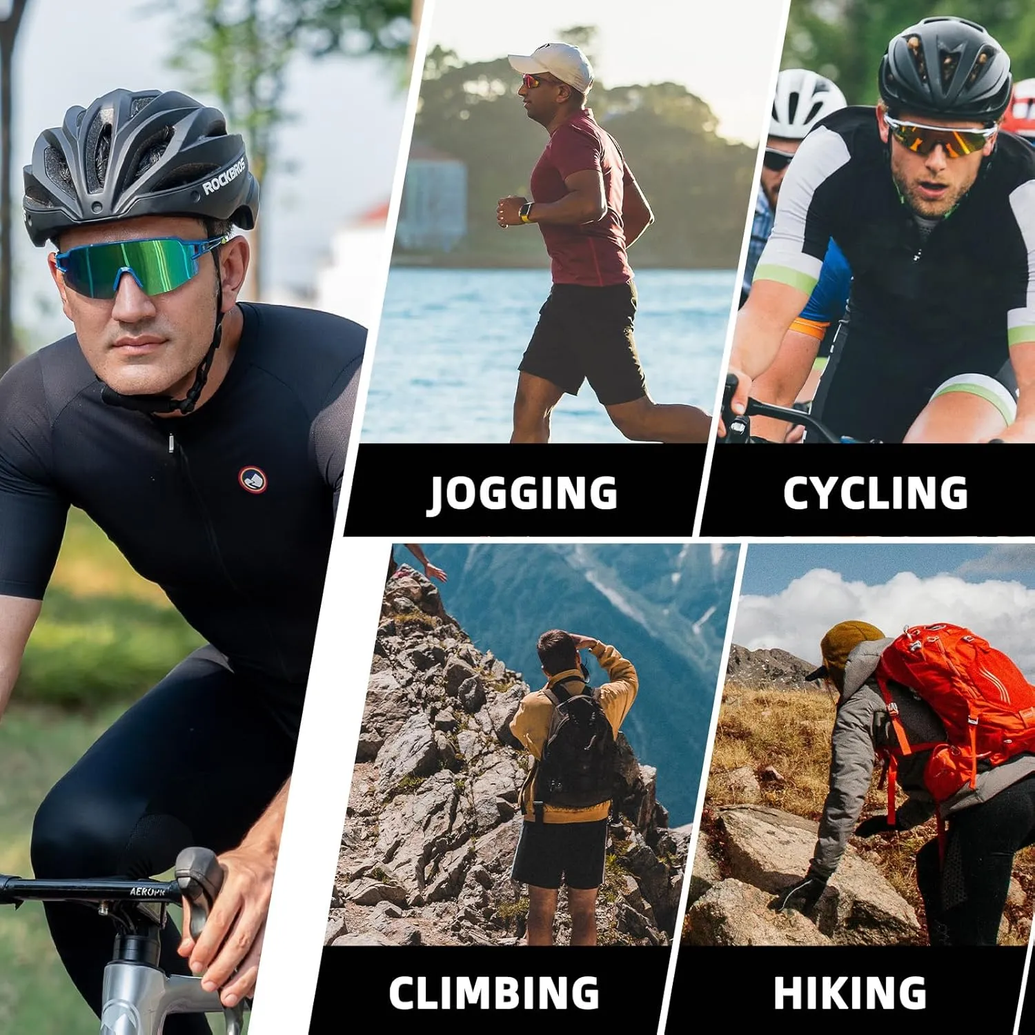ROCKBROS Photochromic Sports Sunglasses for Men Women Cycling UV Protection