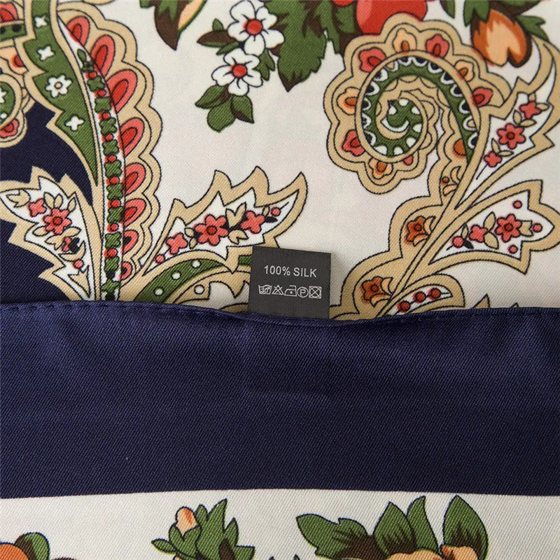 Russian Vintage Floral Silk Scarf - 6 Styles